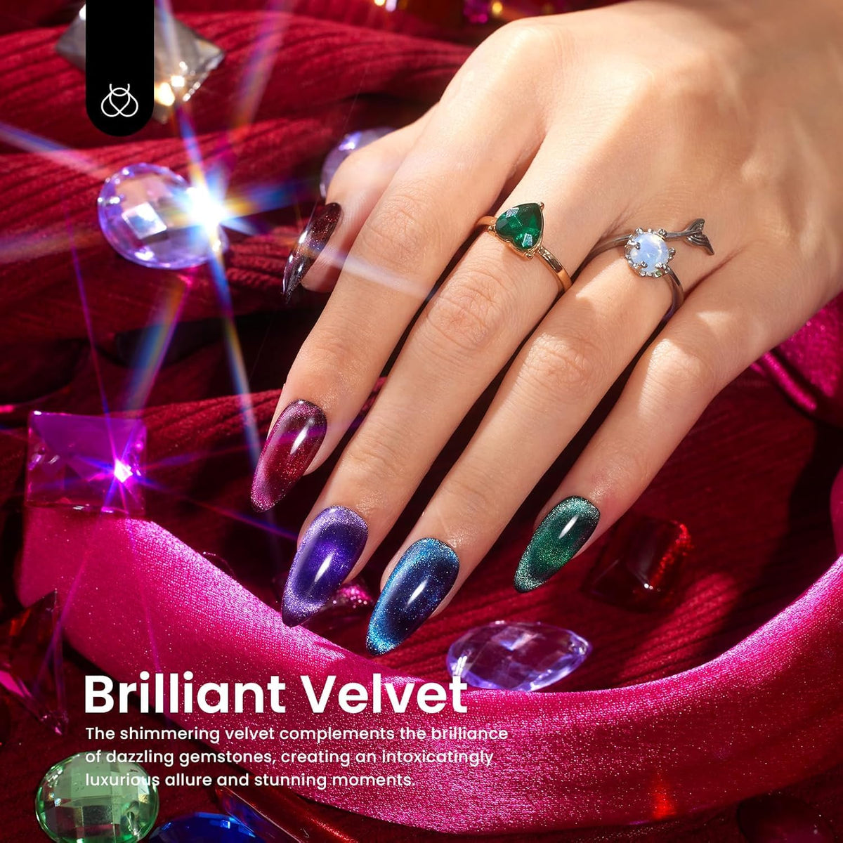 beetles magnet over nail polish demonstrating how to create cat eye effect