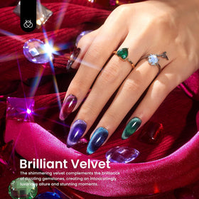 beetles magnet over nail polish demonstrating how to create cat eye effect