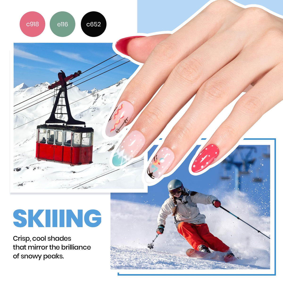 beetles manicure in action lifestyle shot showing neat nails and salon-quality results