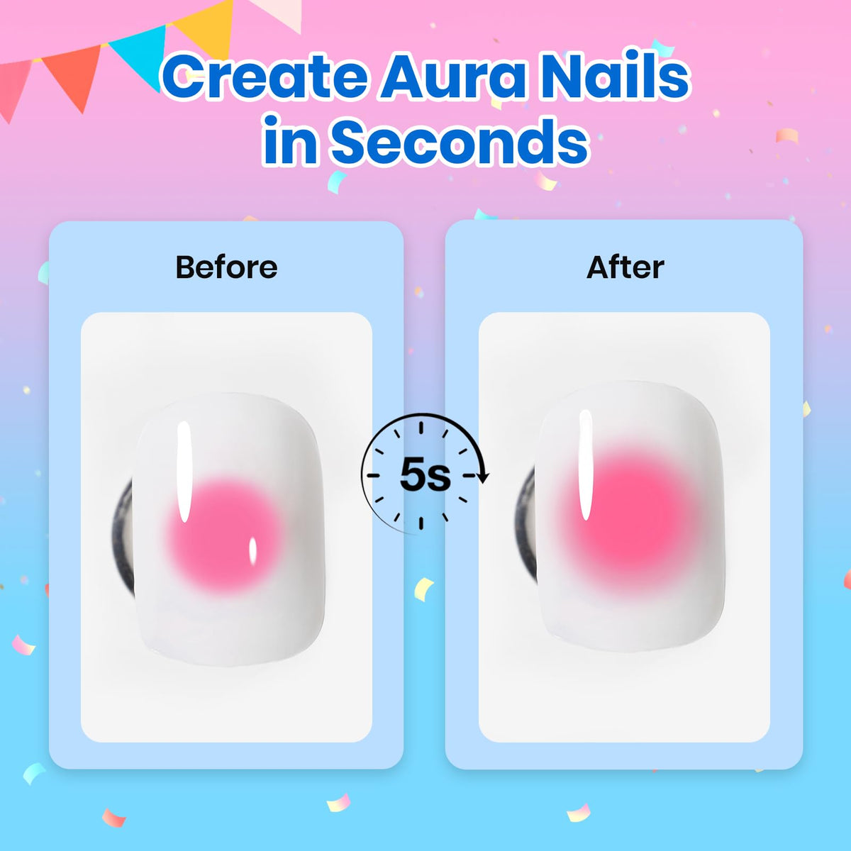 Beetles Blooming Gel creating marble effect on nail, quick salon-style results benefit