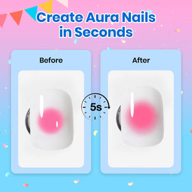 Beetles Blooming Gel creating marble effect on nail, quick salon-style results benefit