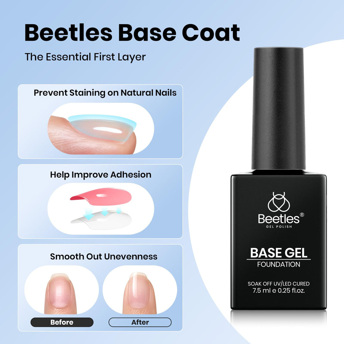beetles matte finish swatch on a hand showing velvety texture and modern style