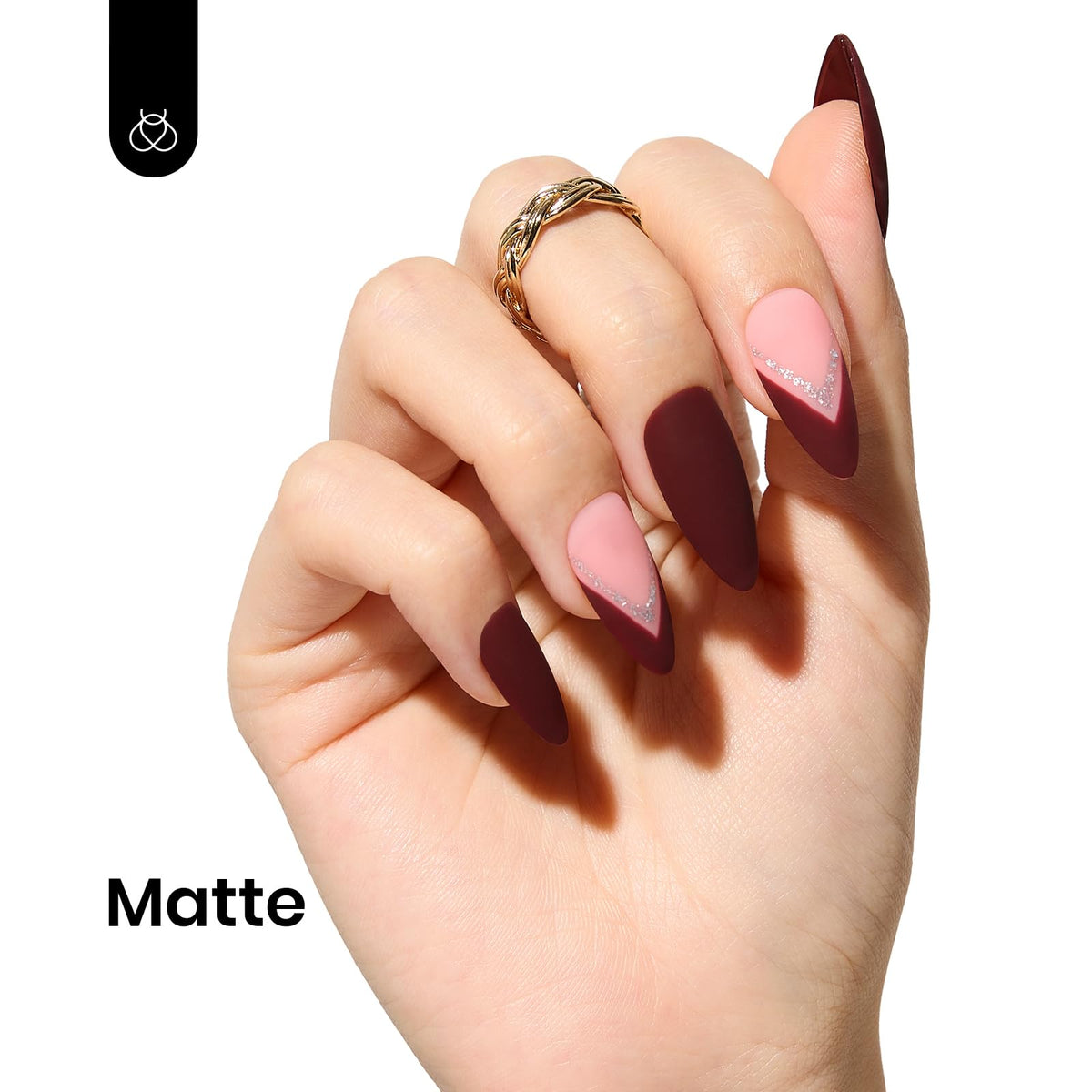 Beetles Gel Polish close-up finish displaying glossy burgundy shine benefit