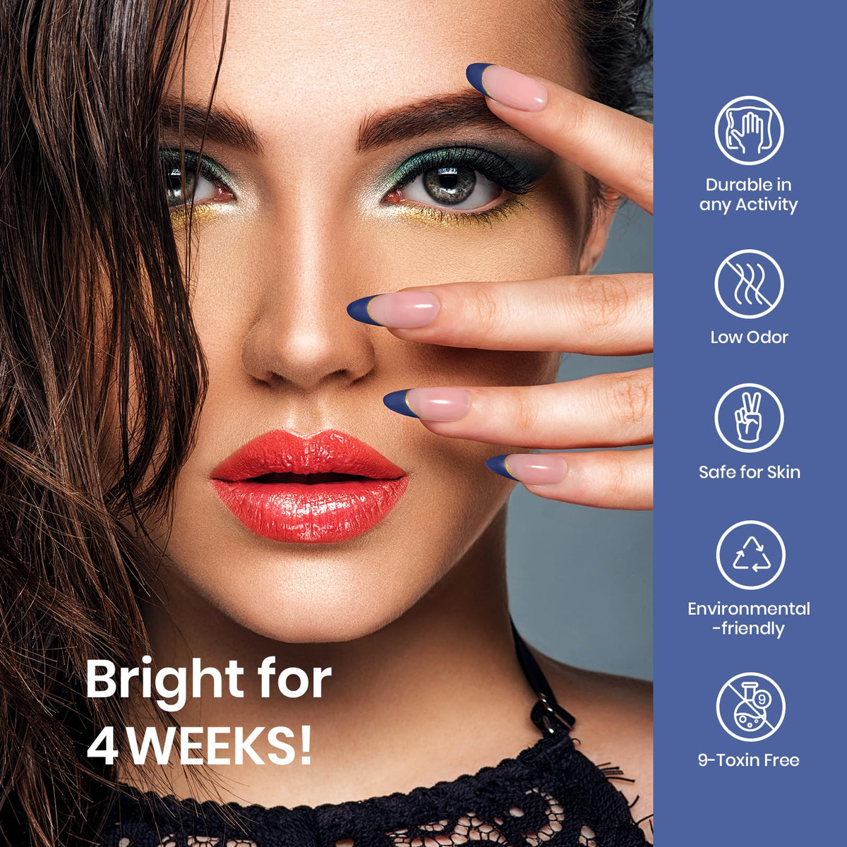 Beetles Gel Polish label detail highlighting color number b199 and toxin-free formulation advantage