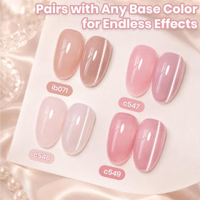 beetles Gel Polish brush stroke of Moonlit Veil showing translucent shimmer benefit