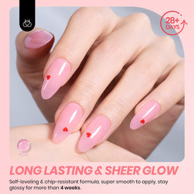 beetles nail application in progress cured under lamp for long-lasting gloss