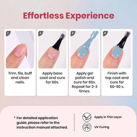 Beetles nail art application scene demonstrating LED curing and layering benefit