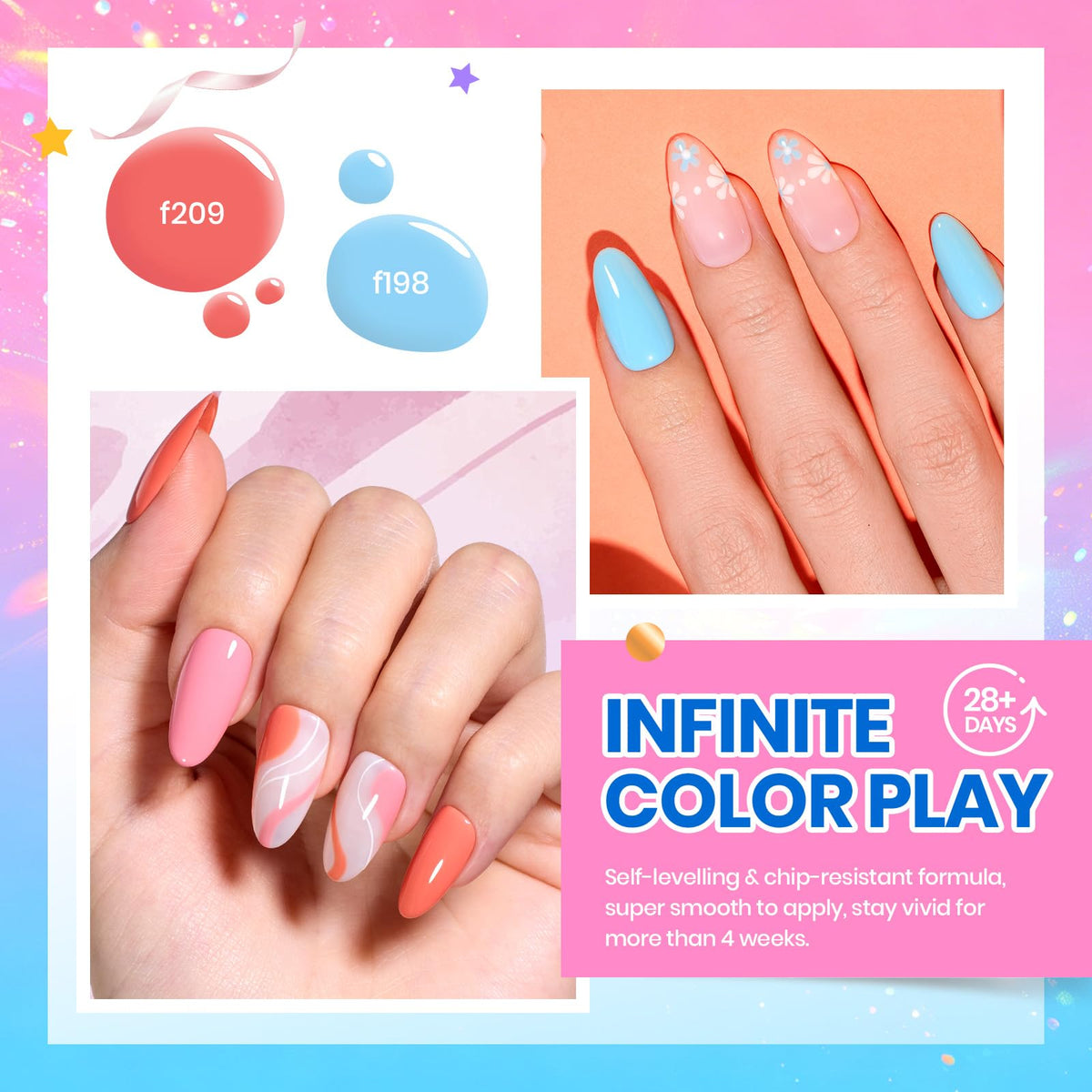 beetles nail art on model hand showing salon-quality polish and wearable style