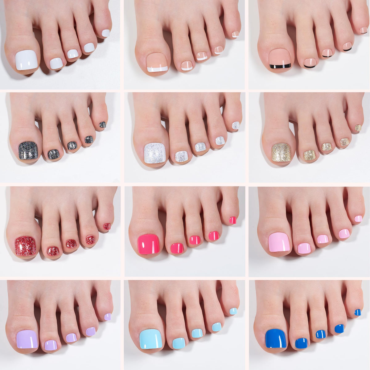 beetles color range close-up displaying glossy and glitter finishes