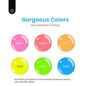Beetles detailed nail ombre design using neon shades showing precise blending and pop