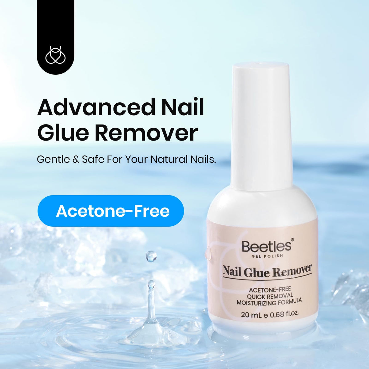 Beetles removed press-on nail with smooth natural nail surface result