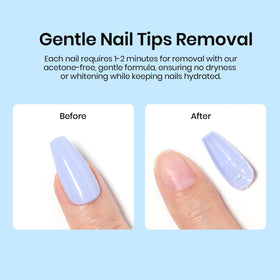 Beetles remover drop on surface illustrating gentle, non-acetone texture