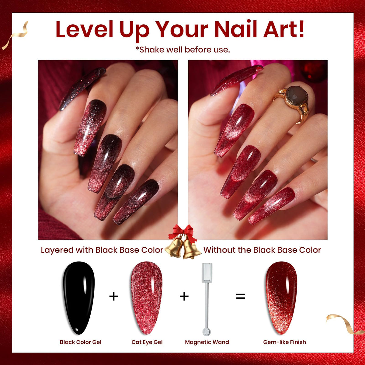 beetles model hand wearing multi-shade manicure showing wearable glamour