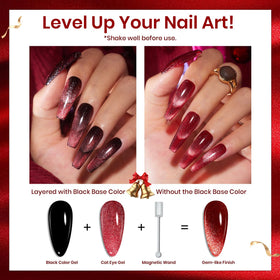 beetles model hand wearing multi-shade manicure showing wearable glamour
