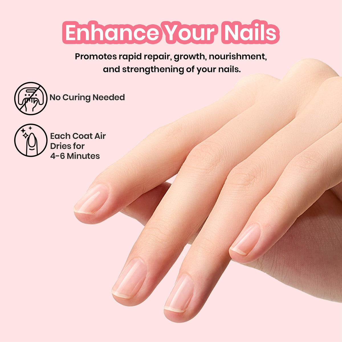 Beetles nail strengthener ingredients label showing vitamin B7 and plant extract benefits