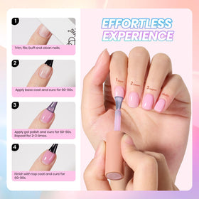 Beetles nail swatch fan with six cured pastel jelly shades for reference