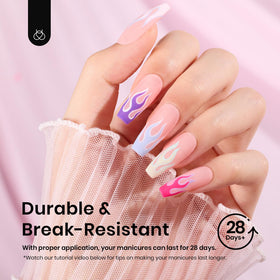 Beetles Gel Polish tip edge and thickness detail showing break-resistant strength