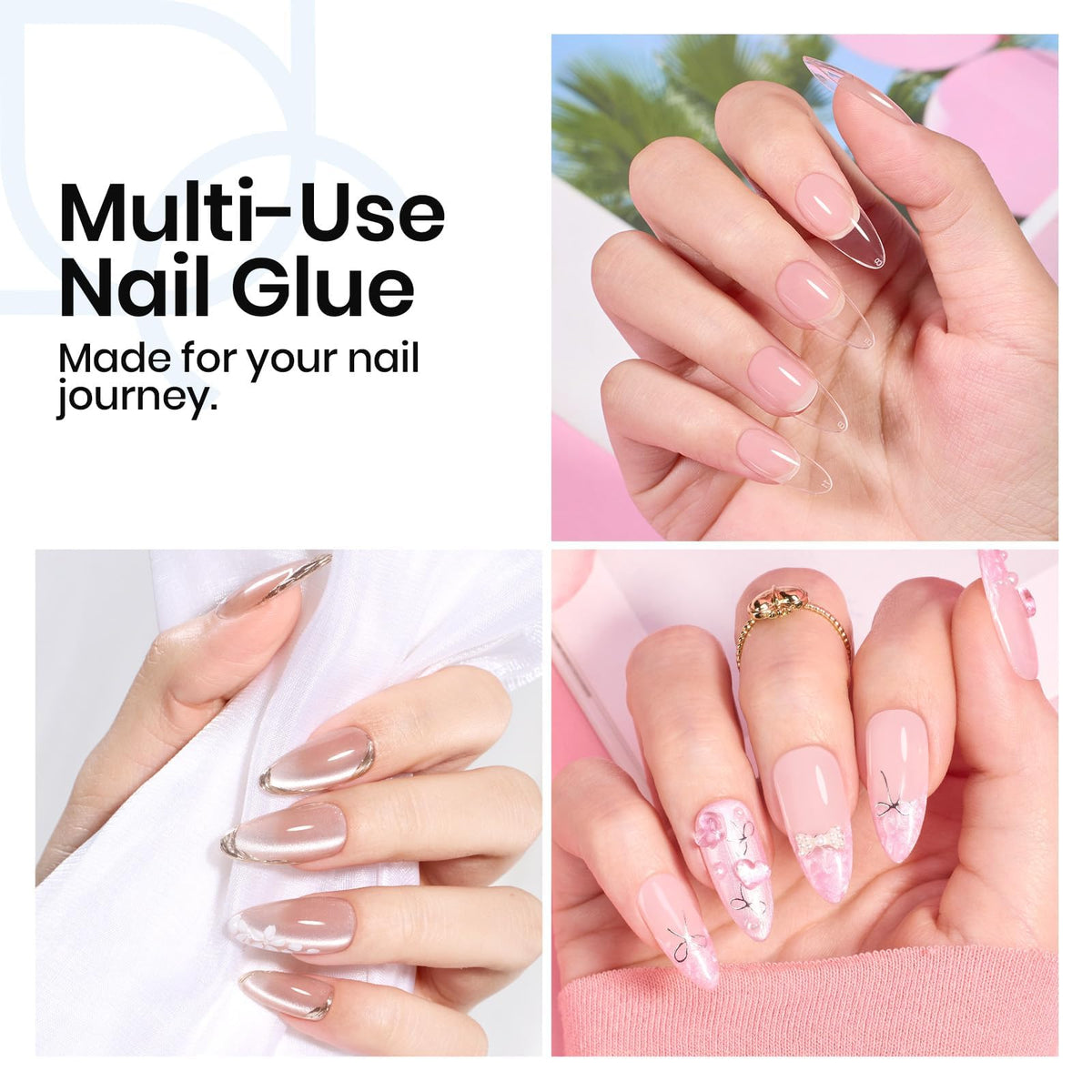 beetles before and after nail tips showing durable, smooth finished manicure