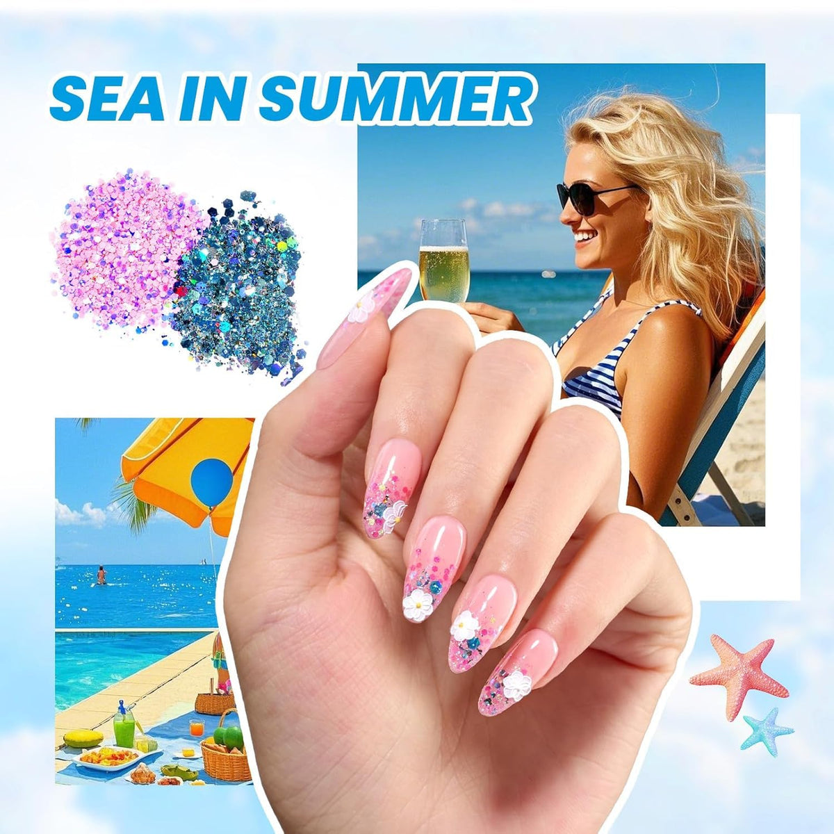 beetles nails in use lifestyle shot on hands, showcases salon-quality results at home