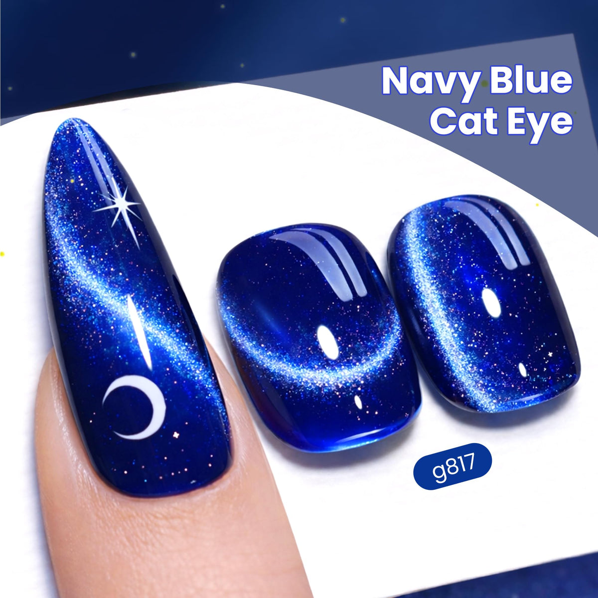 beetles brush stroke of navy blue gel showing smooth spread and coverage