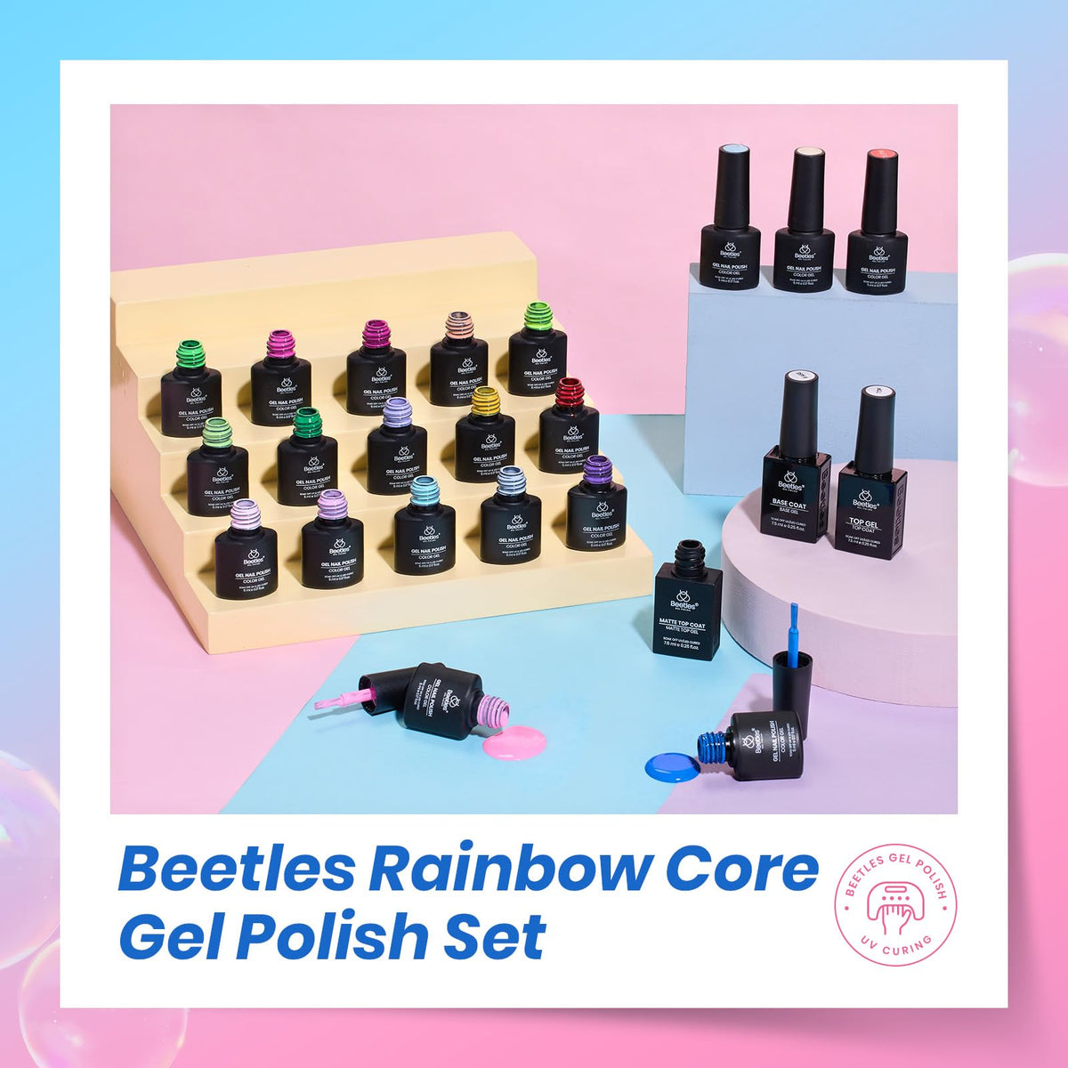 beetles neon summer nail art in use showing vibrant vacation-ready colors
