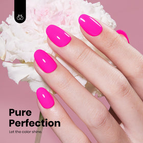 Beetles Neon Whispers swatch set on nail tips showing vibrant color payoff