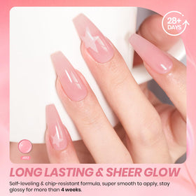 beetles applied as French manicure demonstrating natural tips and elegant finish