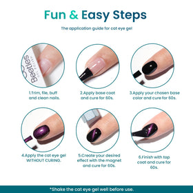 beetles swatch strip showing ombré transition benefit: clear color blending guide