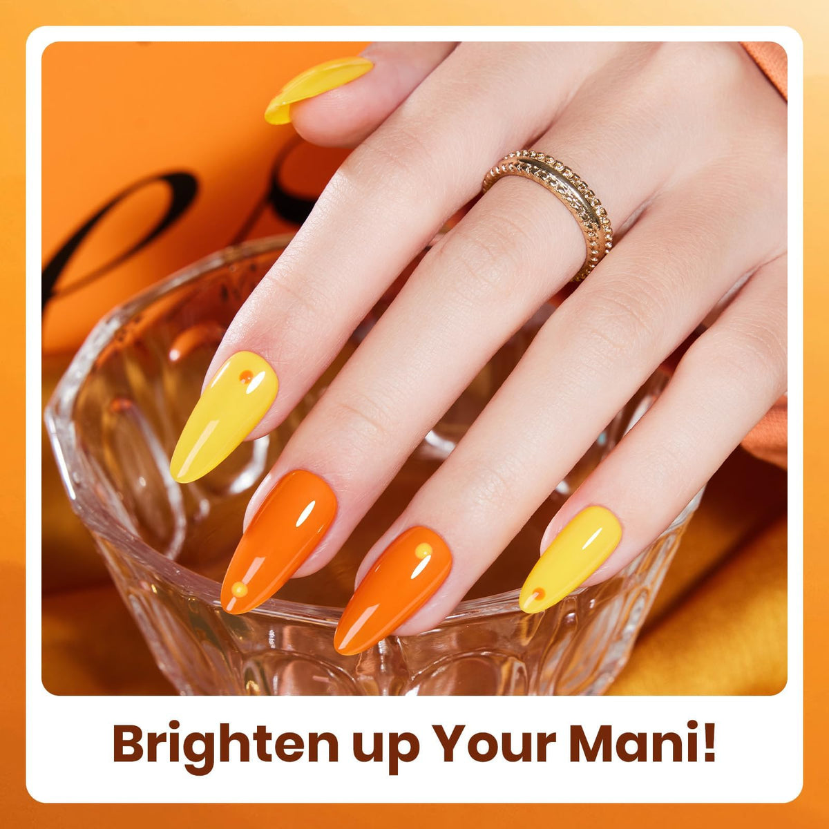 Beetles ombre manicure pictured on hands demonstrating gradient technique and glossy finish