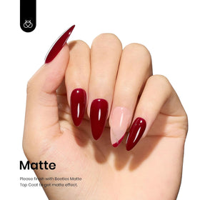 Close-up of Beetles gel texture highlighting glossy finish and high pigmentation