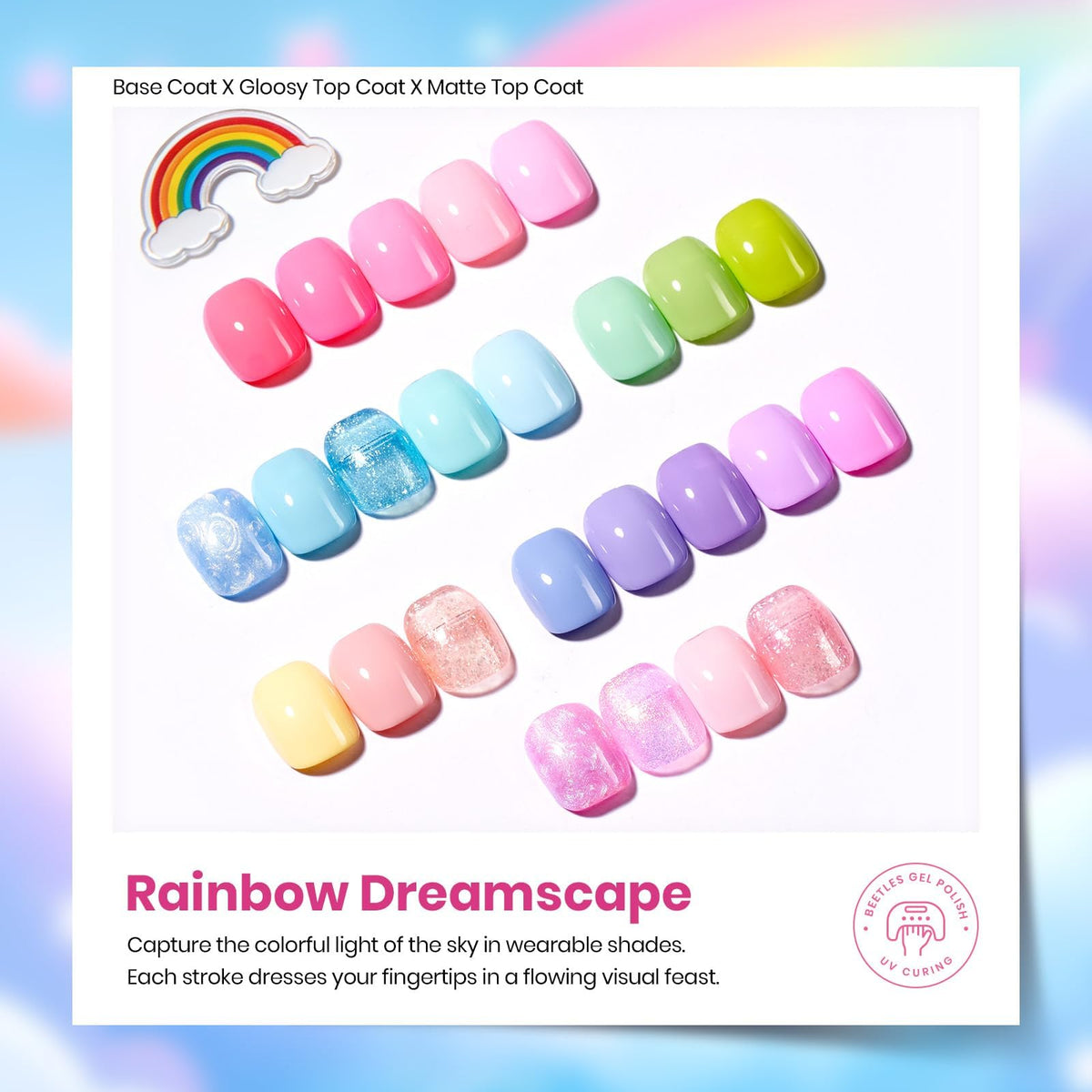 beetles color swatch display of 25 pastel shades benefits easy color selection
