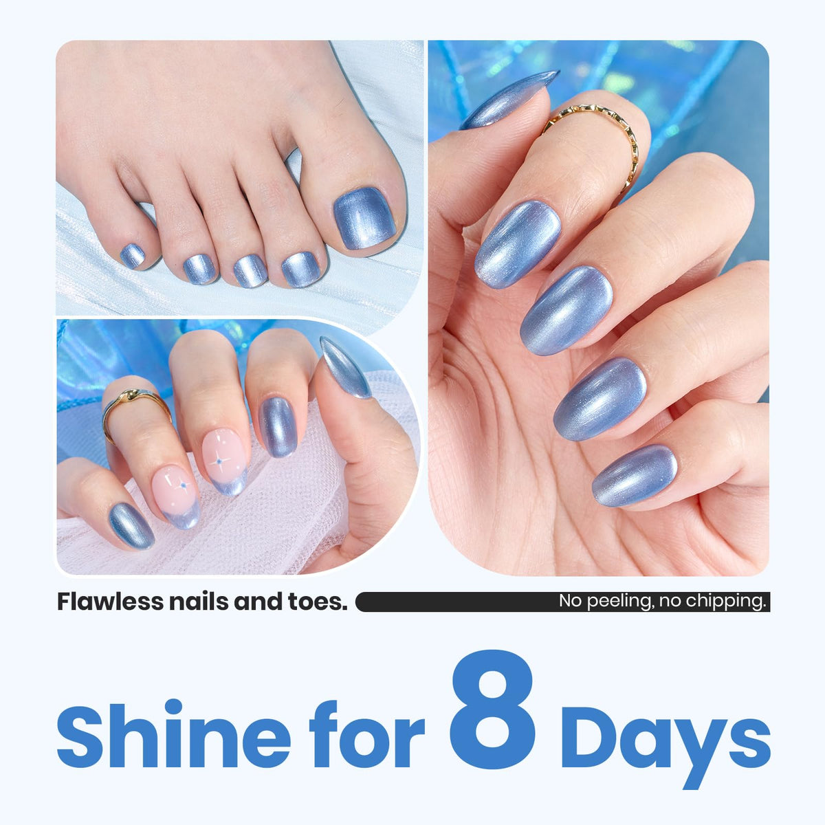 Beetles painted fingernail close-up illustrating lakeside ripple shine benefit