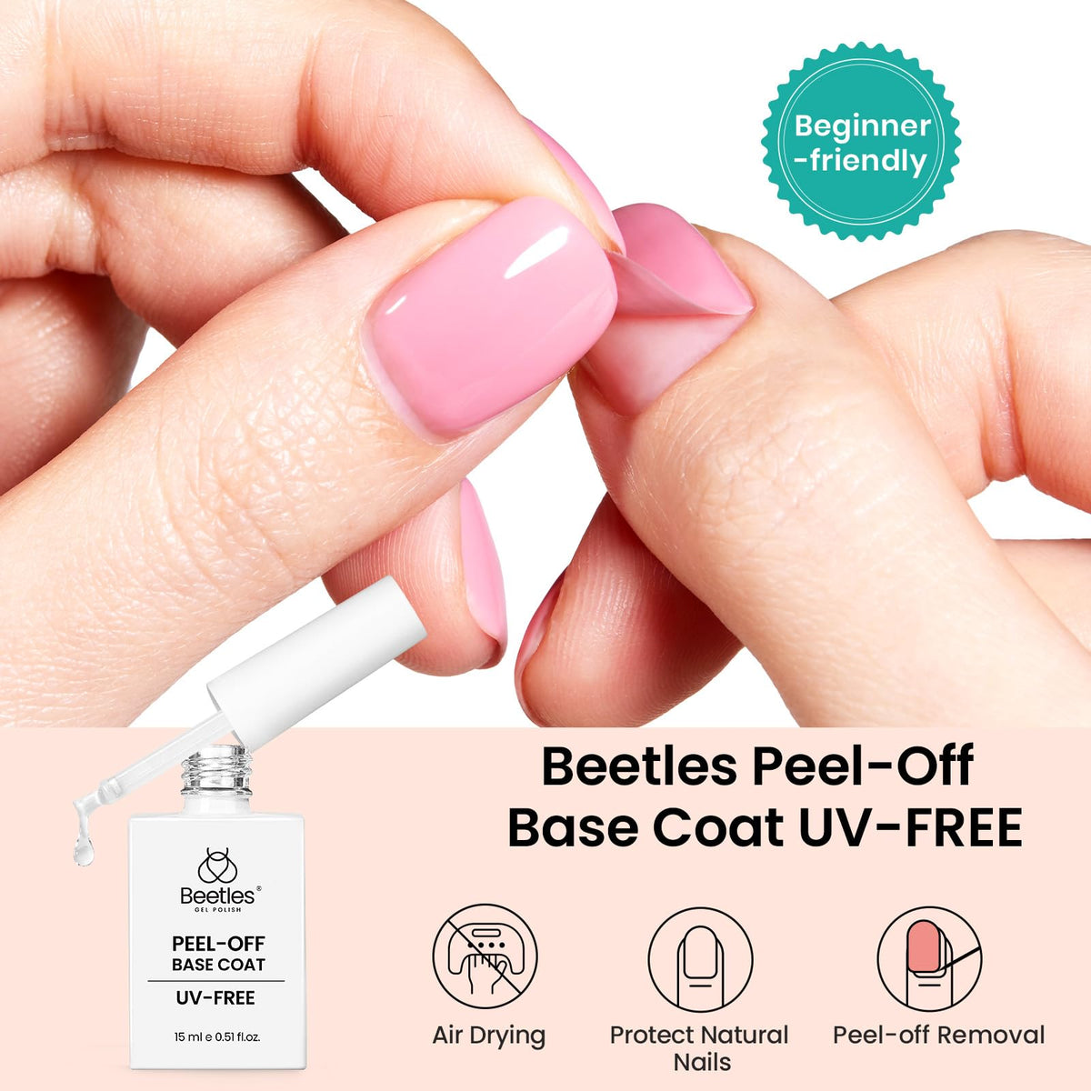 beetles Gel Polish texture close-up displaying smooth film for easier polish application