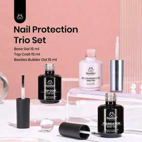 Beetles pink builder gel bottle close-up showing precise brush and color