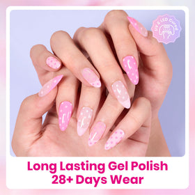 Beetles Gel Polish ombre nail example demonstrating blended pink gradient for romantic looks