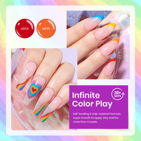 beetles polish applied on hands showcasing cured neon nails and long-lasting shine