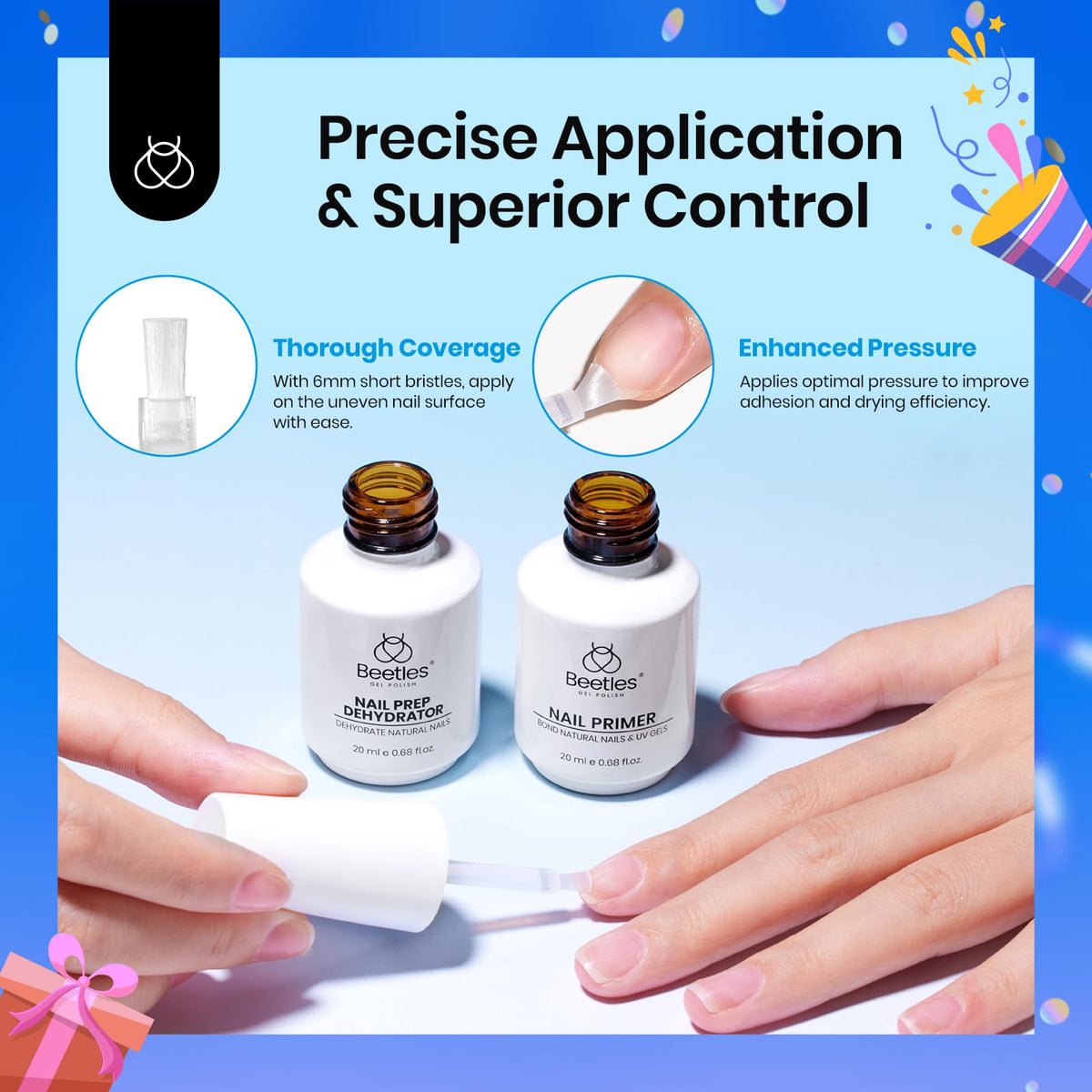 Beetles set staged in a salon to show professional use and reliable prep