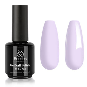 Beetles Gel Polish label close-up showing color number A647 and ingredient clarity benefit