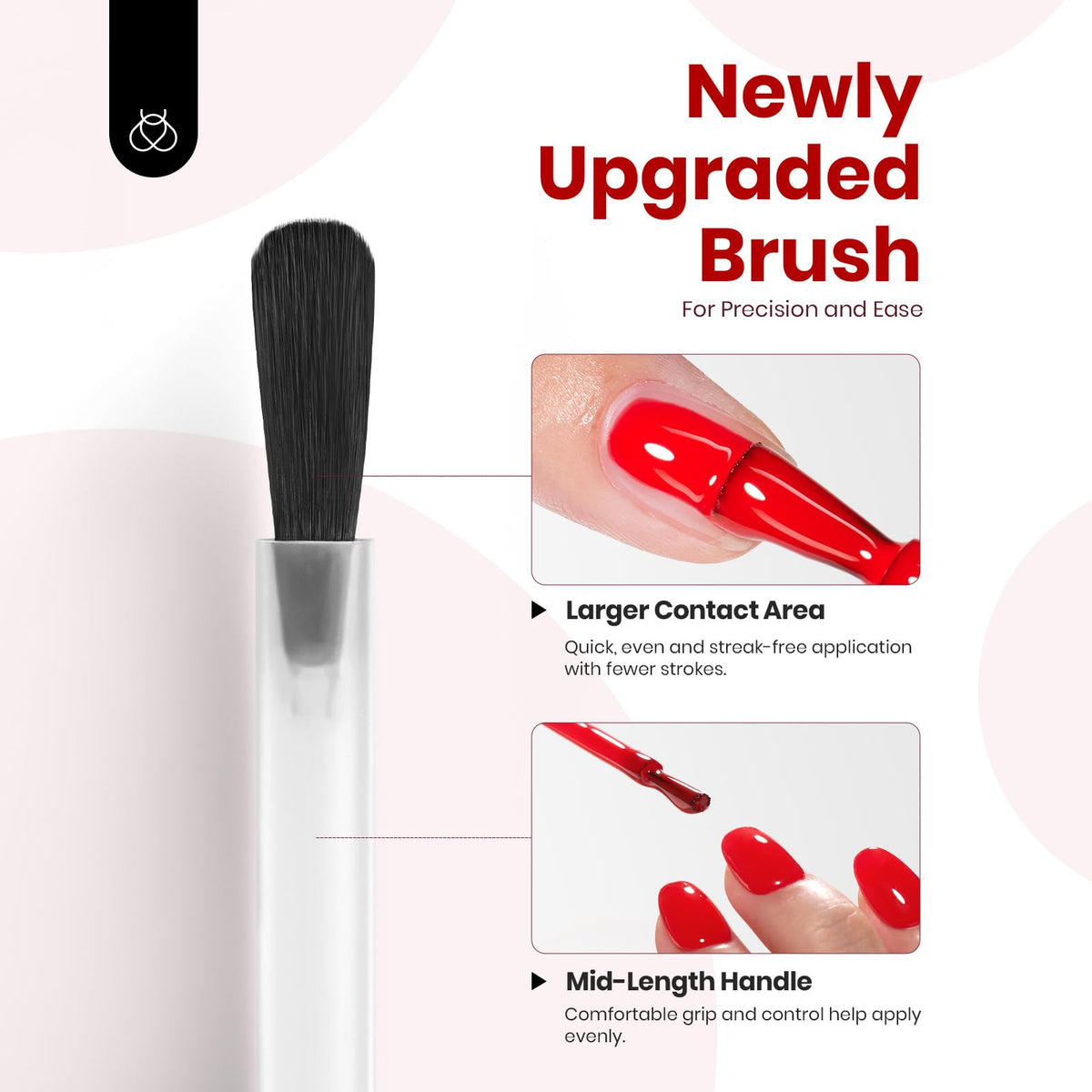 Beetles red gel polish bottle next to ruler showing 15ml size for portability