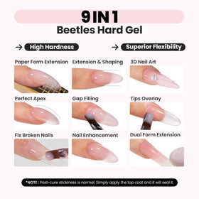 beetles close-up gel texture showing smooth self-leveling formula benefit