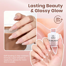 Close-up texture of Beetles Rose Milk jelly-gel showing smooth, shiny finish