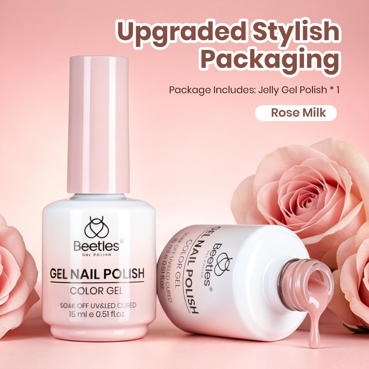 Bride wearing Beetles Rose Milk manicure showing subtle elegant nail look