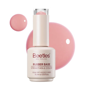 Beetles bottle front packaging showing rosy nude base for natural nails