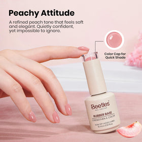 Beetles gel texture closeup demonstrating smooth self-leveling benefit