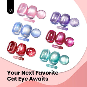 beetles swatches on nail tips comparing ruby red shimmer and glitter options for selection