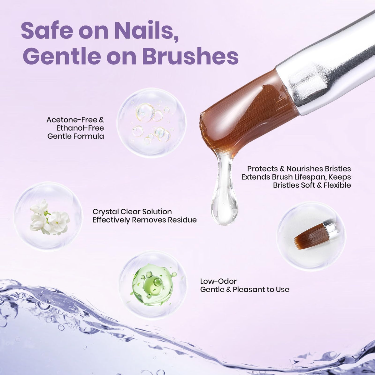 Beetles bottle held by hand to show 85ml scale and easy salon use