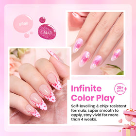 Beetles Gel Polish swatches on a nail wheel illustrating color options