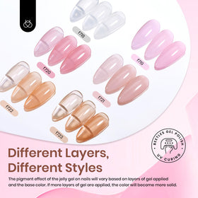 Beetles color swatches on nail wheel showing translucent layers and color selection benefit