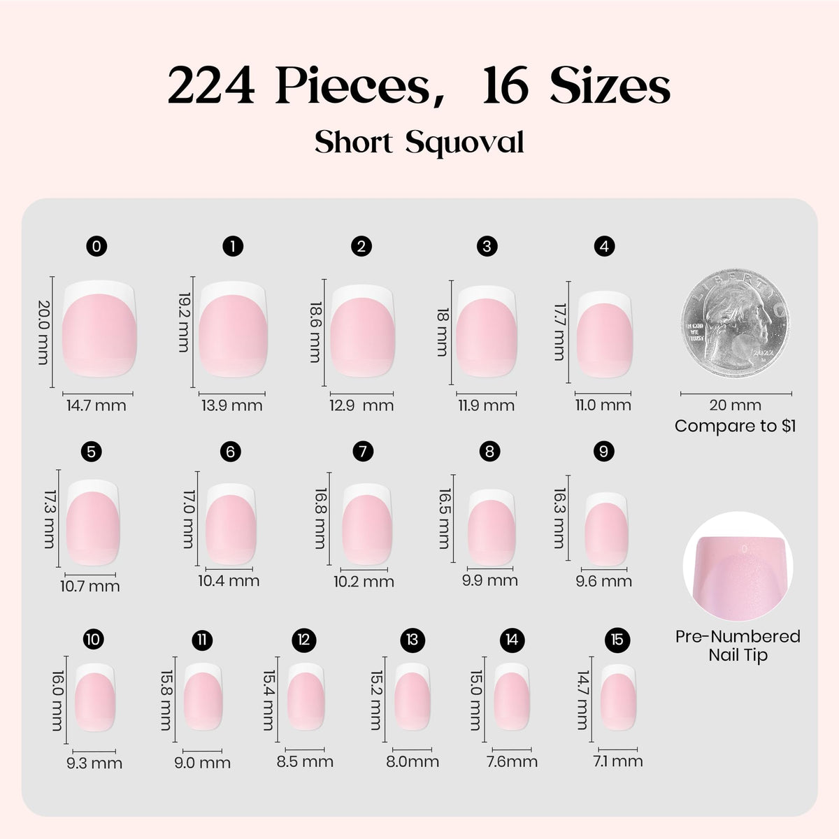 beetles labeled size chart 0-15 for quick correct fitting