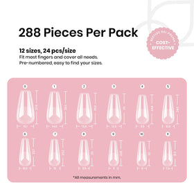 Beetles Gel Polish numbered sizes 0 to 11 laid out for fast size matching benefit